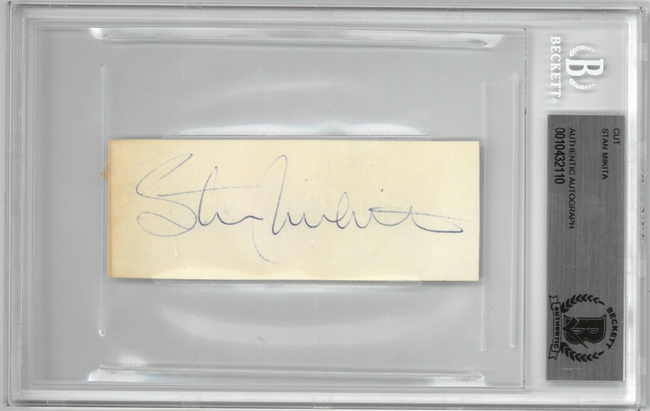 Stan Mikita Autographed Cut Signature