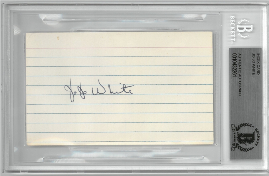 Jo-Jo White (Baseball) Autographed 3x5 Index Card