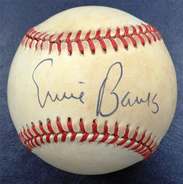 Ernie Banks Autographed Baseball