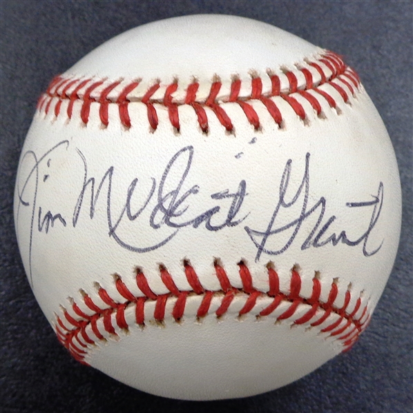 Jim "Mudcat" Grant Autographed Baseball