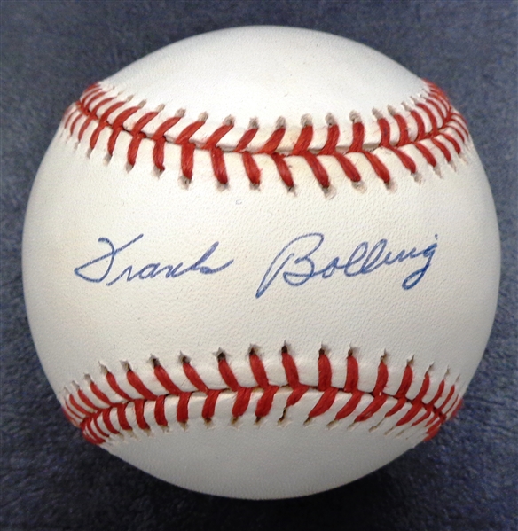 Frank Bolling Autographed Baseball