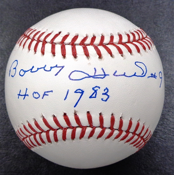 Bobby Hull Autographed Baseball Inscribed "HOF 1983"