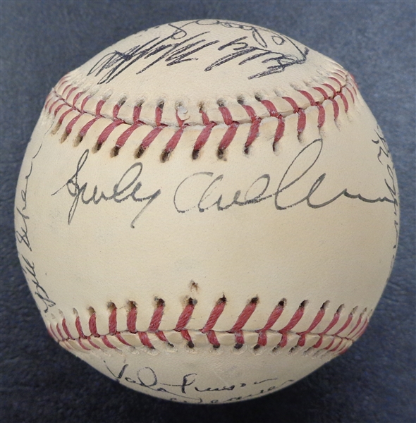 1986 Detroit Tigers Autographed Baseball