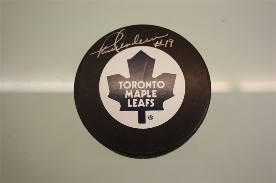 Paul Henderson Autographed Toronto Maple Leafs Puck