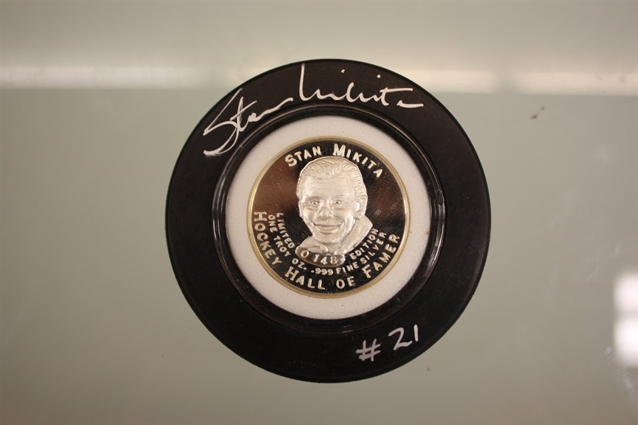 Stan Mikita Autographed Coin Puck