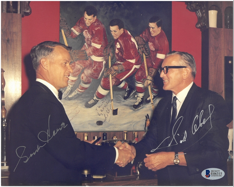 Gordie Howe & Sid Abel Autographed 8x10 Photo