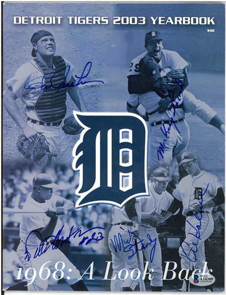 1968 Tigers Anniversary Signed Program