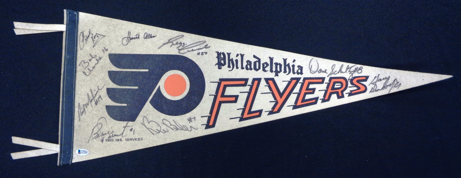 Philadelphia Flyers Autographed Pennant (9 Autos)