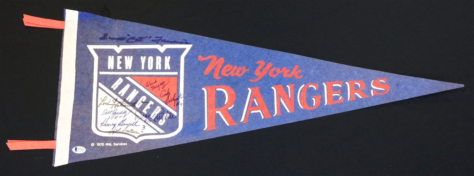 New York Rangers Autographed Pennant (8 Autos)