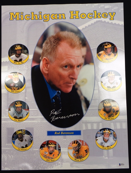 Red Berenson Autographed 18x24 Poster