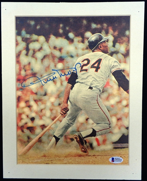 Willie Mays Autographed Matted Photo
