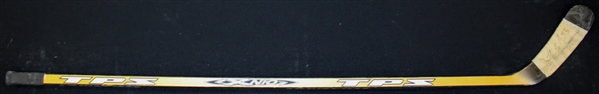 Matthieu Schneider Autographed Game Used Hockey Stick