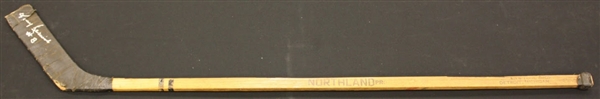 Tony Leswick Autographed Game Used Hockey Stick