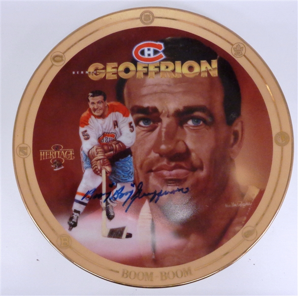 Boom Boom Geoffrion Autographed 8" Plate