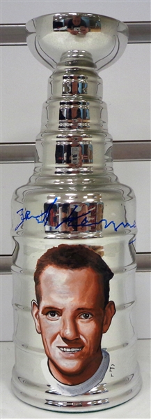 Ted Kennedy Autographed Hand Painted Stanley Cup