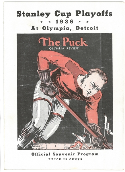 1936 Stanley Cup Playoffs Detroit Red Wings 1st Cup Program