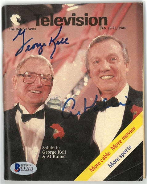 Kell & Kaline Autographed 1984 TV Guide