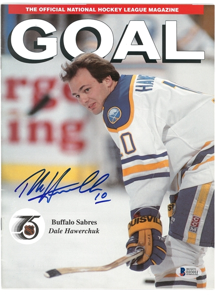 Dale Hawerchuk Autographed 1991 Goal Magazine