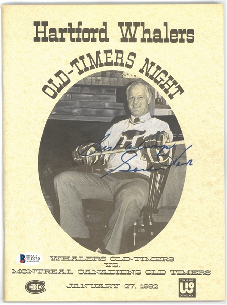 Gordie Howe Autographed 1982 Old Timers Game Program