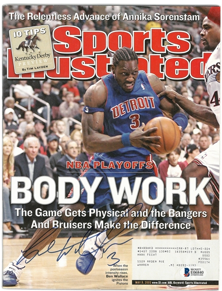 Ben Wallace Autographed 2005 Sports Illustrated
