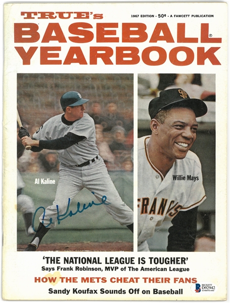 Al Kaline Autographed 1967 Baseball Yearbook