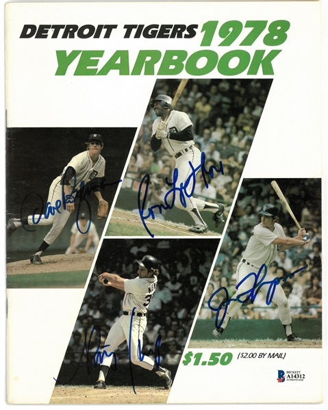 1978 Tigers Yearbook Signed by 4