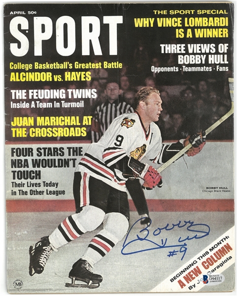 Bobby Hull Autographed 1968 Sport Magazine