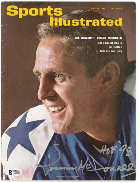 Tommy McDonald Autographed 1964 Sports Illustrated