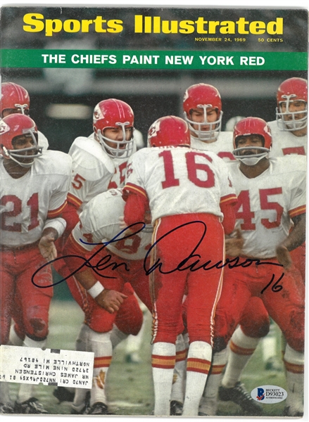 Len Dawson Autographed 1969 Sports Illustrated