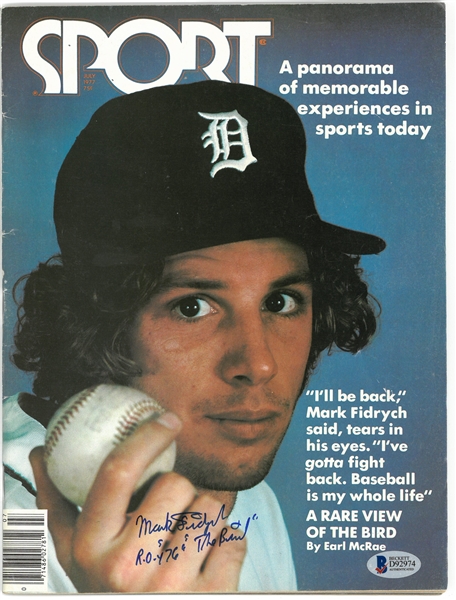 Mark "The Bird" Fidrych Autographed 1977 Sport Magazine