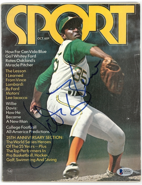 Vida Blue Autographed 1971 Sport Magazine