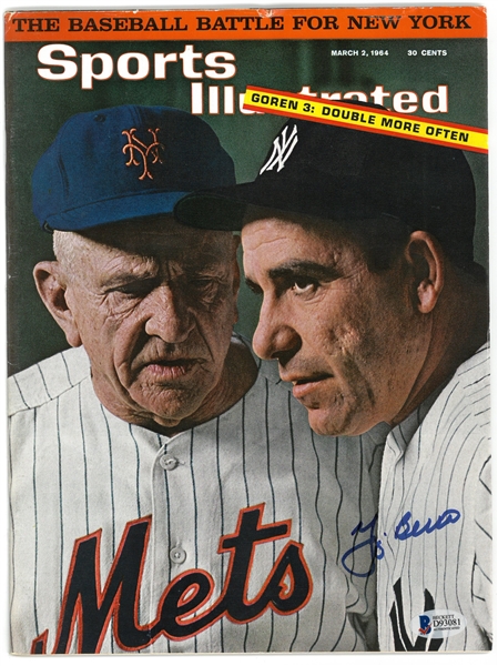 Yogi Berra Autographed 1964 Sports Illustrated
