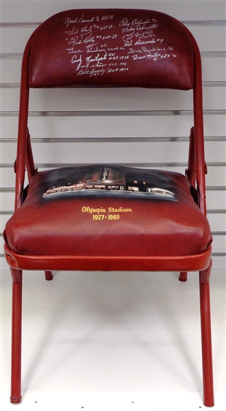 Olympia Stadium Chair Hand Painted & Signed by 13