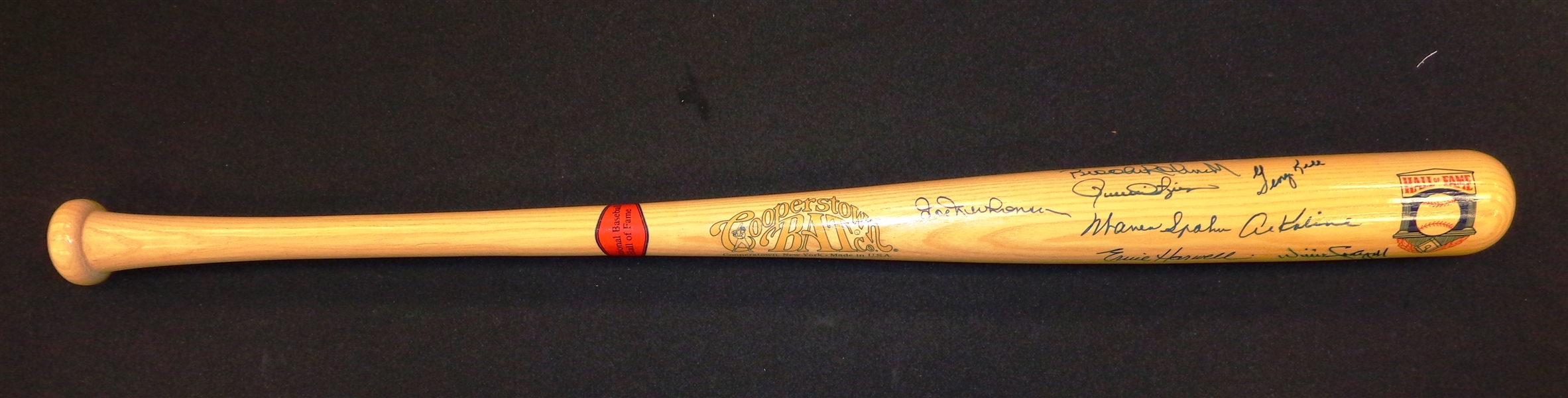 Hall of Fame Bat Signed by 8 Players