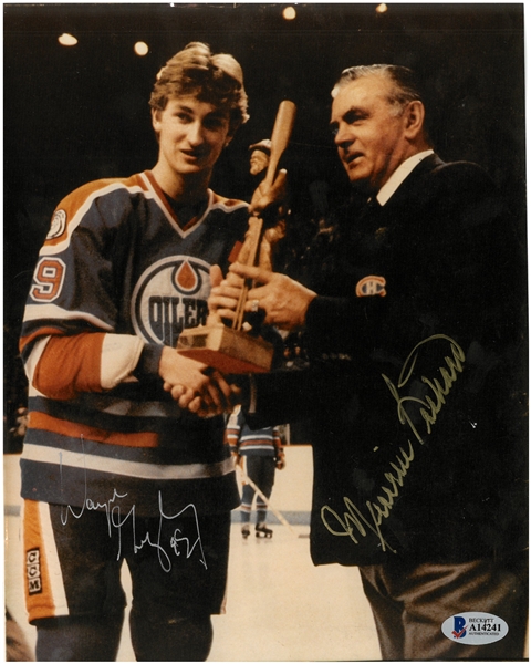 Wayne Gretzky & Maurice Richard Signed 8x10 Photo