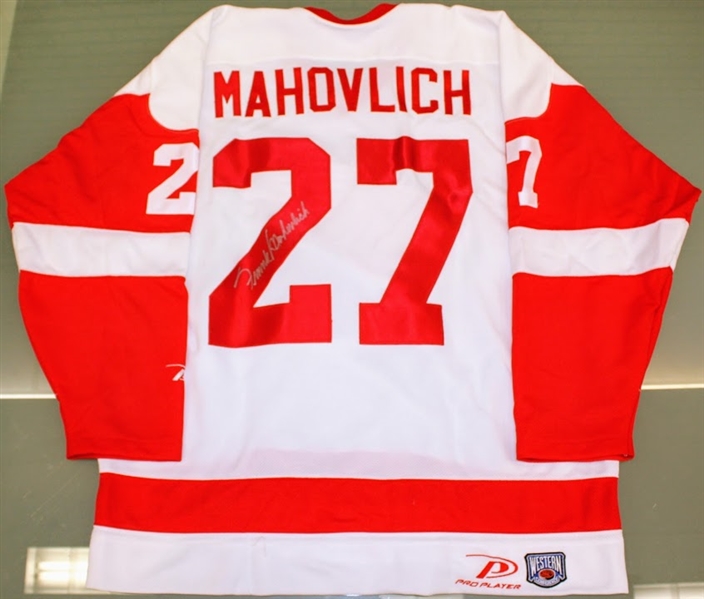 Frank Mahovlich Autographed Red Wings Jersey