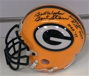 Bart Starr Signed & Inscribed Mini Helmet