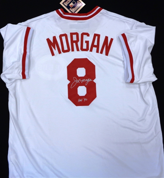 Joe Morgan Autographed Reds Jersey