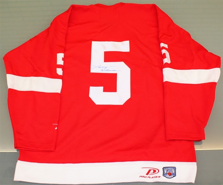 Larry Hillman Autographed Red Wings Jersey