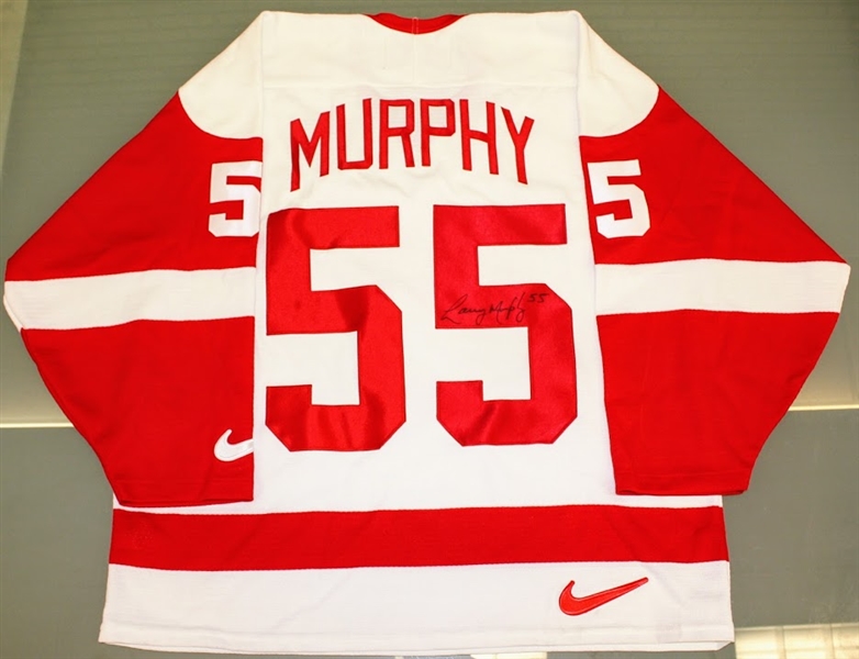 Larry Murphy Autographed Red Wings Jersey