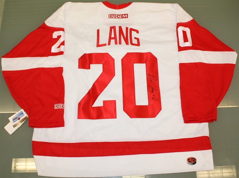 Robert Lang Autographed Red Wings Jersey