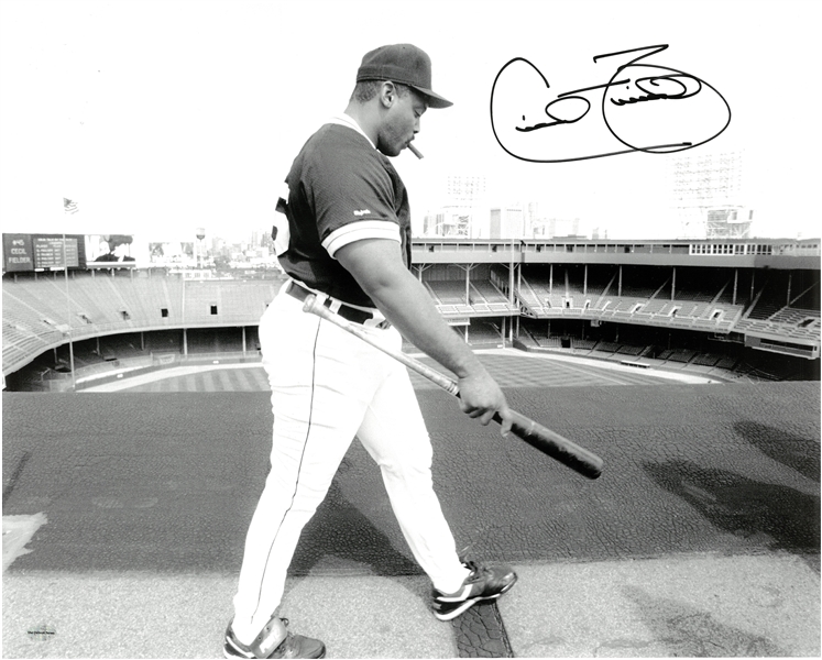 Cecil Fielder Autographed 16x20 Photo - Roof of Tiger Stadium