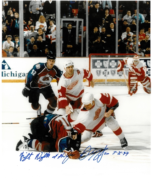 Darren McCarty Autographed 16x20 Photo - Fight Night