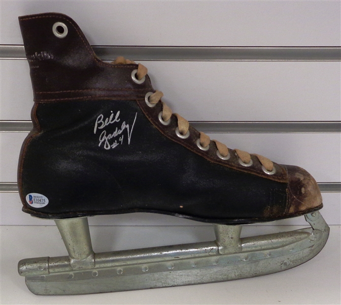 Bill Gadsby Autographed Vintage Hockey Skate