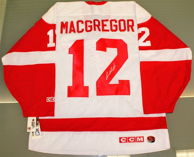Bruce MacGregor Autographed Red Wings Jersey