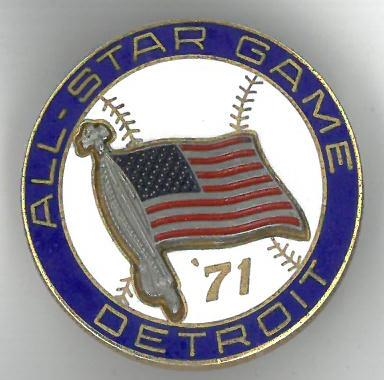 1971 MLB All Star Game Press Pin