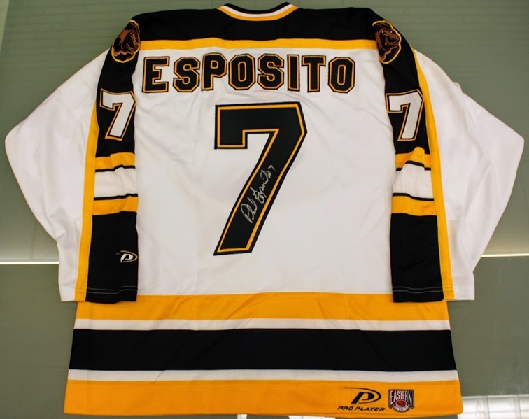 Phil Esposito Autographed Bruins Jersey