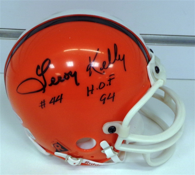 Leroy Kelly Autographed Browns Mini Helmet