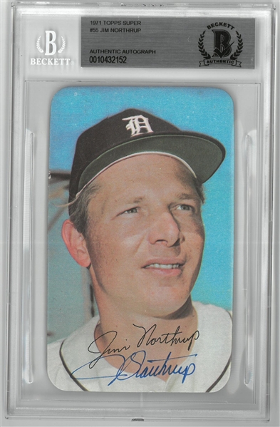 Jim Northrup Autographed 1971 Topps Super Card