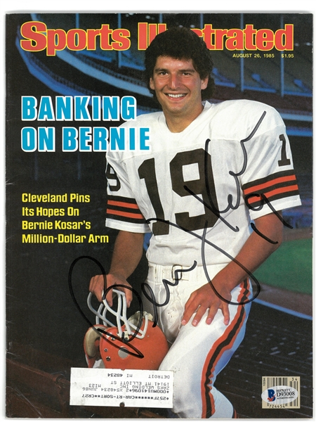 Bernie Kosar Autographed 1985 Sports Illustrated